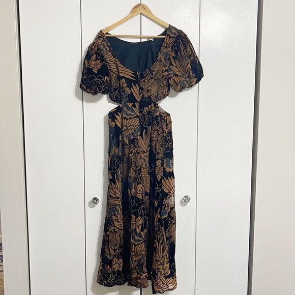 Anthropologie x Let Me Be Burnout Velvet Maxi Dress - Picture 7 of 8